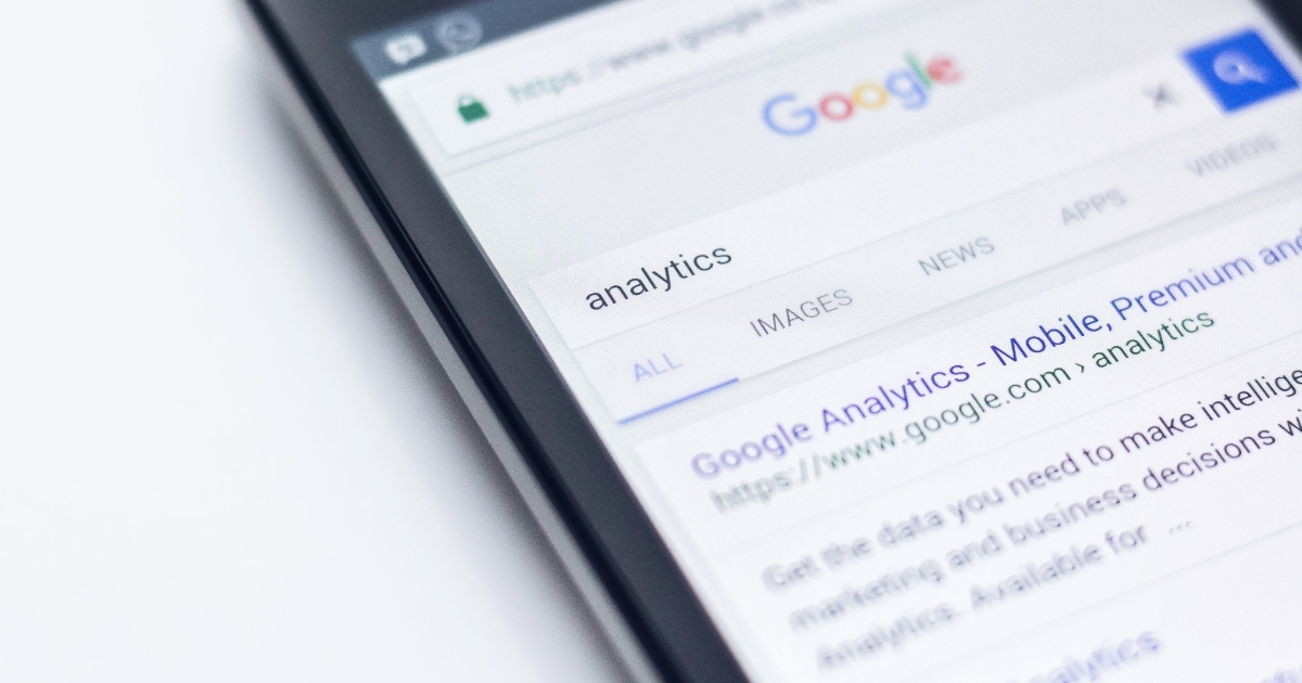 Google search results displayed on a mobile device, representing the importance of a Google Business Profile for online visibility.